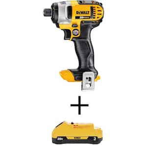 20V MAX Lithium-Ion Cordless 1/4 in. Impact Driver with 20V MAX 3.0 Ah Compact Lithium-Ion Battery Pack