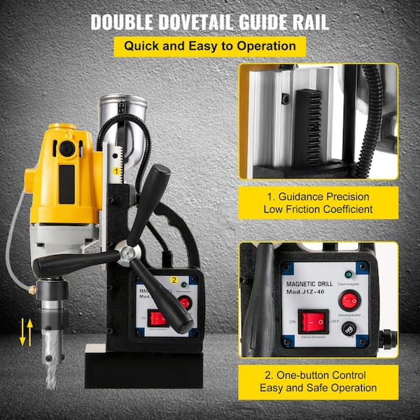 VEVOR MD40 1-1/2 in. Electric Magnetic Drill Press Drilling
