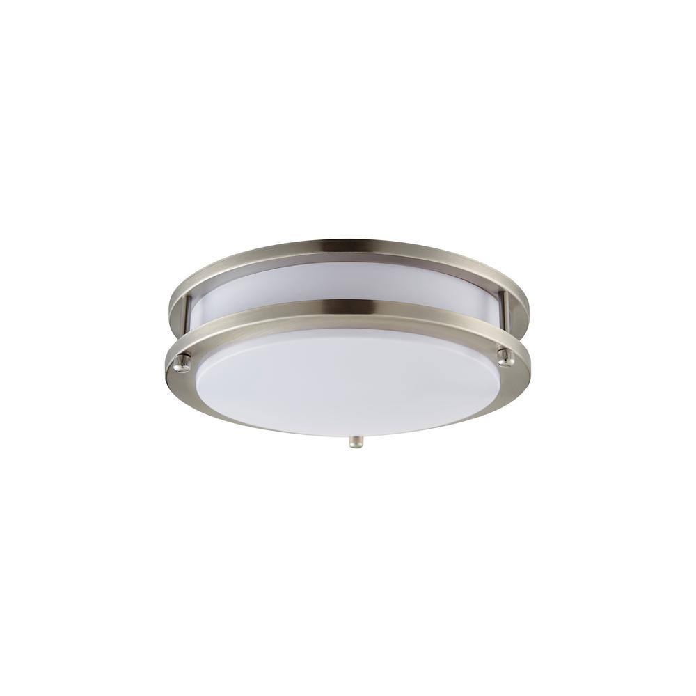 Bromi Design Axton 12 ft. Dia 2Light Brushed Nickel Flush Mount Mount