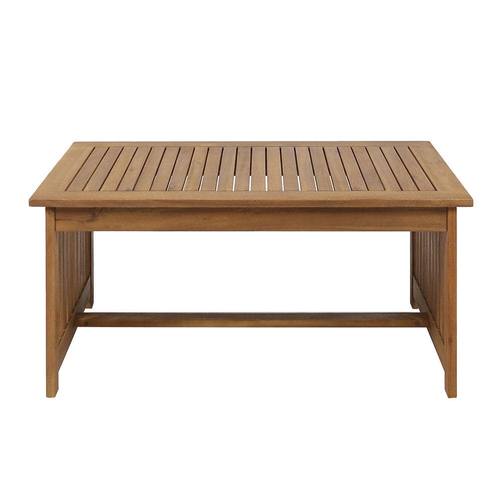 Brown Acacia Wood Rectangular Outdoor Coffee Table, Easy to Assemble for Patio, Balcony, Garden price history on PriceWatchPro
