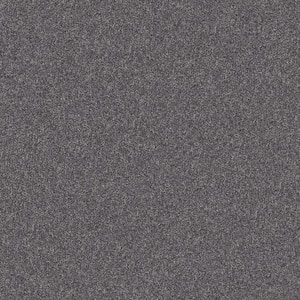 Cherry On Top I Thundercloud Gray 42 oz. Solution Dyed Polyester Texture Installed Carpet