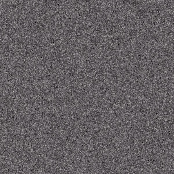Home Decorators Collection Cherry On Top I Thundercloud Gray 42 oz. Solution Dyed Polyester Texture Installed Carpet