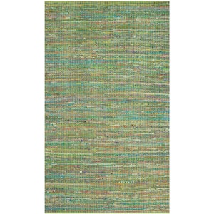 Nantucket Green 5 ft. x 8 ft. Striped Area Rug