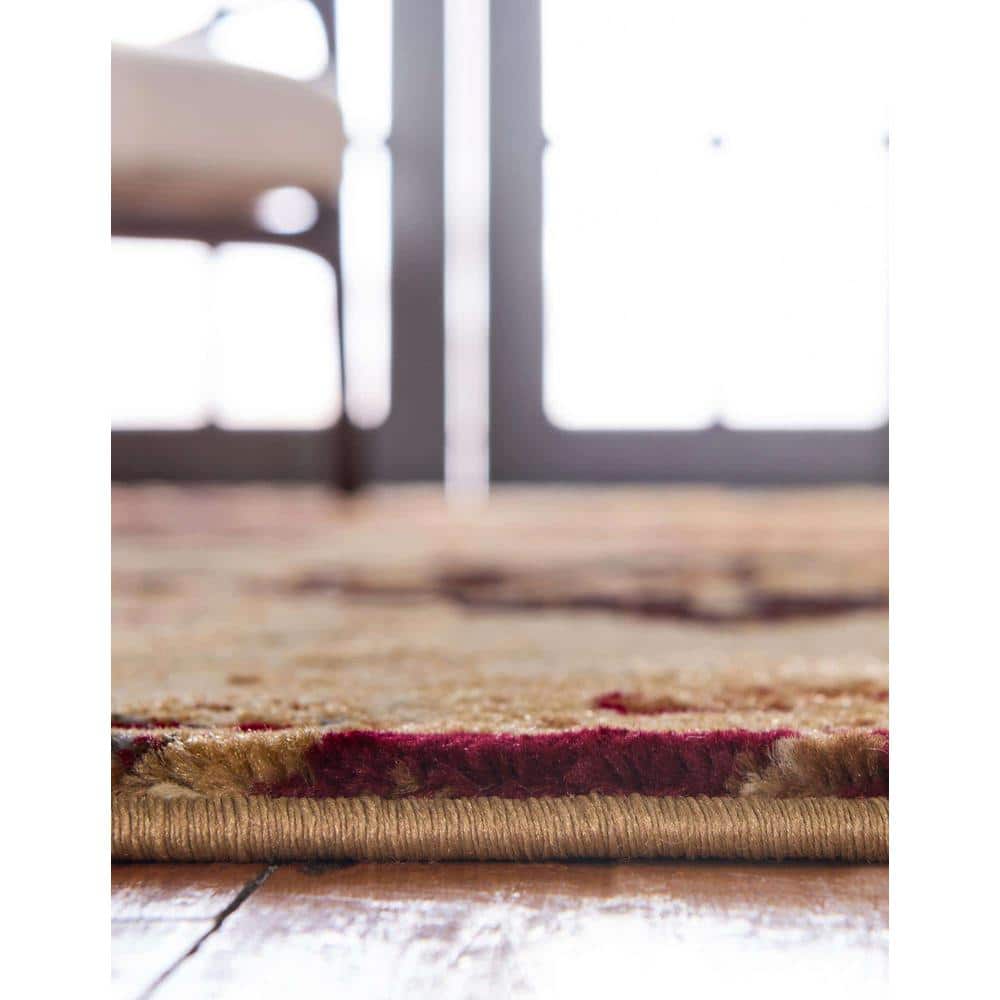 Braided Geometric Blue and Beige 5' x 8' Synthetic Indoor Rug