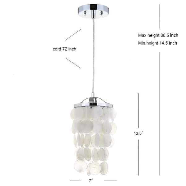 Capiz-Shell 1-Light Pendant, Lighting Pendant Lighting B2666