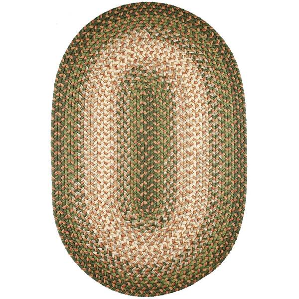 American Braided Rug 2x4 Ft Oval Rug, Multicolor Oval Rug, Oval