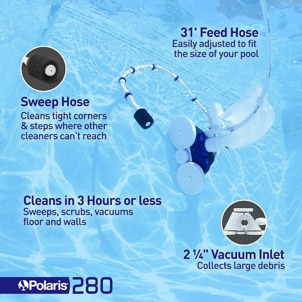 Vac-Sweep 280 Automatic Inground Pressure Side Pool Vacuum