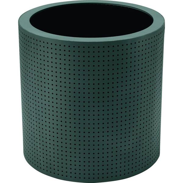 Tradewinds Grand Isle 24 in. Round Hunter Metal Perforated Contract Planter