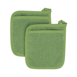Cactus Green Royale Terry Cotton Pocket Mitt (2-Pack)