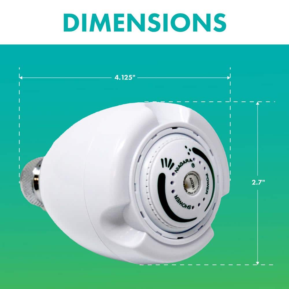 White Polycarbonate Small Round Fixed Shower Head