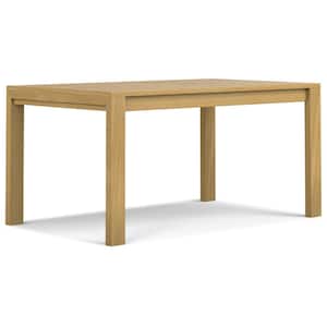 Wilson Oak Veneer Wood 60 in. 4 Legs Rectangle Contemporary Dining Table 4 Seat
