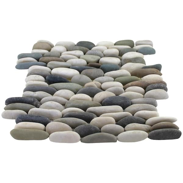 Rain Forest Stacked Blend 12 in. x 12 in. x 0.75 in. Natural Finish Stone Pebble Wall Tile (5.0 sq. ft./case)