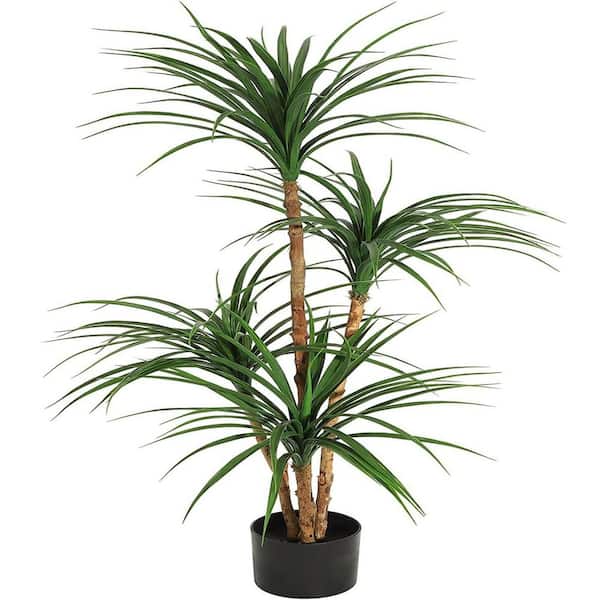 5 ft. Tall Artificial Dracaena Tree, Realistic Fake Tree Plant, Dracaena Houseplant