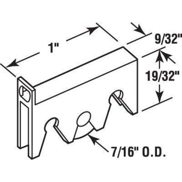 Sliding Window Roller Assembly, 7/16 in. Steel Wheel