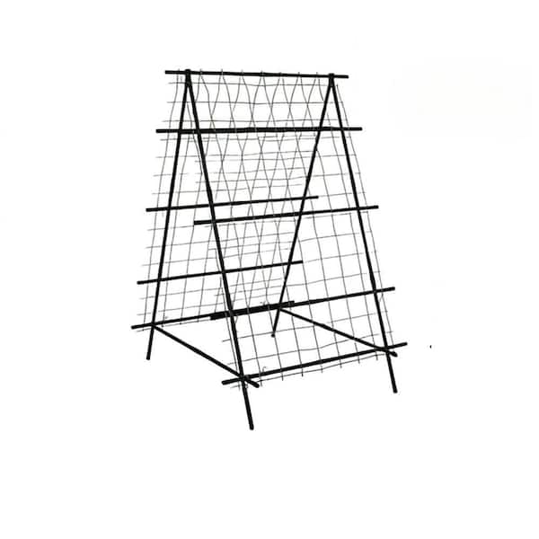 A-Frame Cucumber Trellis with Netting, Outdoor Plant Support for Climbing Veggies and Flowers