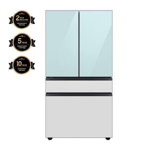 blue french door refrigerator