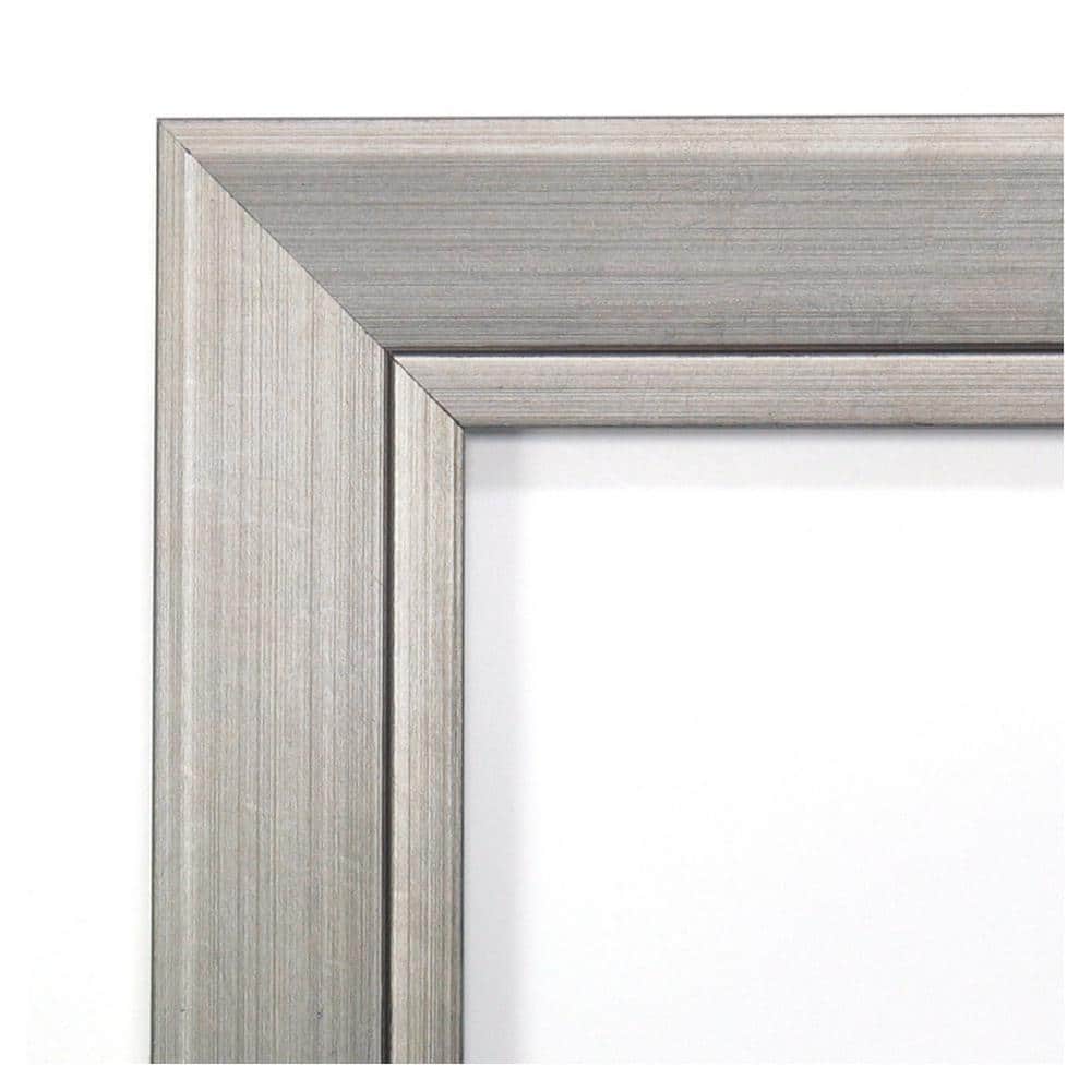 Romano Silver Narrow Framed Grey Magnetic Memo Board