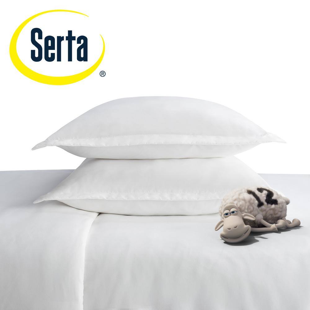 White Microfiber Queen Duvet Cover Set with Shams