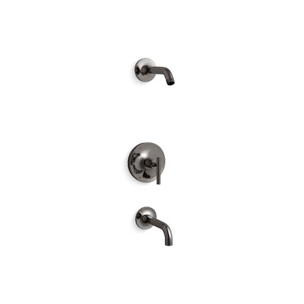 KOHLER Purist Rite-Temp Bath And Shower Trim Kit With Push-Button Diverter And Lever Handle Without Showerhead