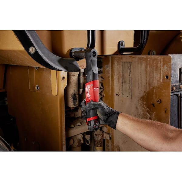 Milwaukee - M12 FUEL 12V Lithium-Ion Brushless Cordless 3/8 in. Ratchet Kit with (2) 2.0Ah Batteries, Charger & Tool Bag