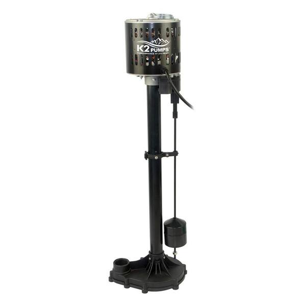 K2 Pumps SPA03301VDK 1/3 HP Sump Pump with Direct-in Vertical Switch.
