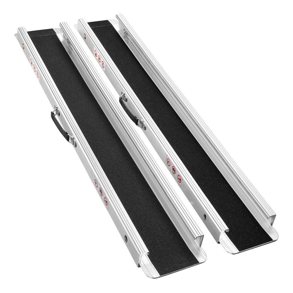 Perspex Step Ramp 2 Pack Adjustable Series 8FT Wheelchair Ramp Aluminum Alloy 1200LB ...