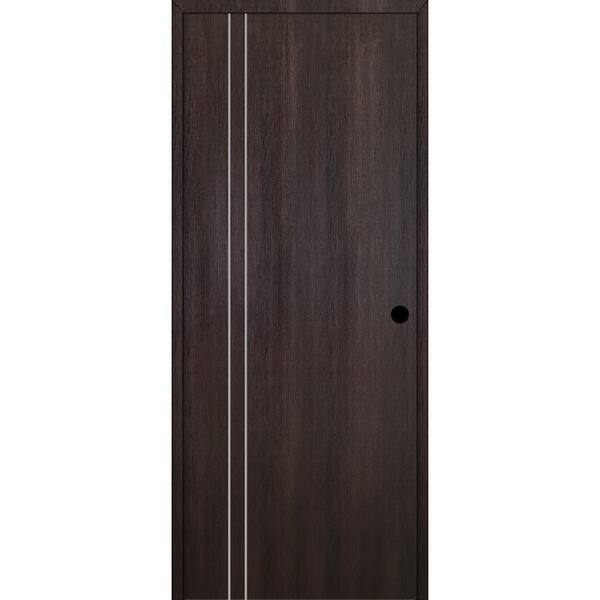 Belldinni Optima 2V DIY-Friendly 18 in. x 84 in. Left-Hand Solid Core Veralinga Oak Composite Single Prehung Interior Door