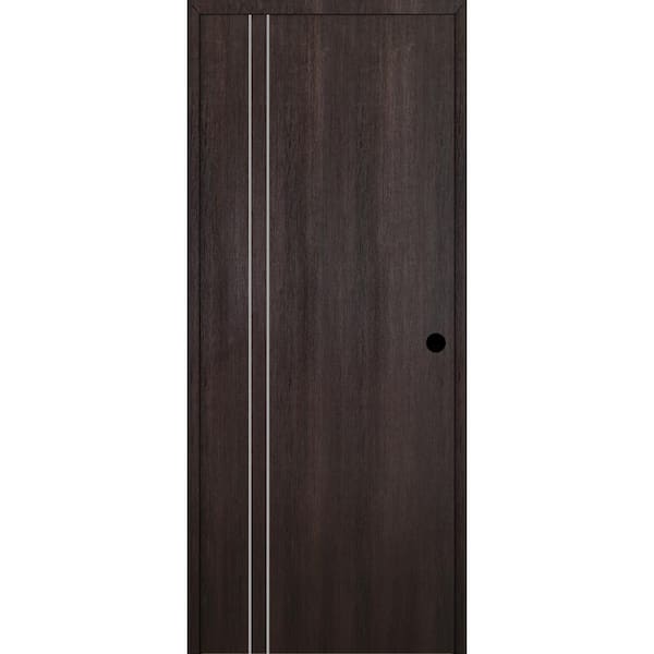 Belldinni Optima 2V DIY-Friendly 24 in. x 96 in. Left-Hand Solid Core Veralinga Oak Composite Single Prehung Interior Door