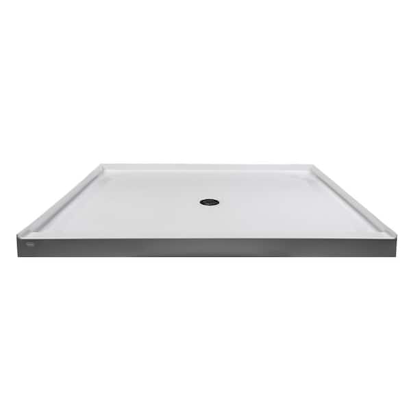 Magnus Home Products Bosa Square Shower Drain, Polished Stainless Steel, 8 x 8, PVC Coupling Not Included