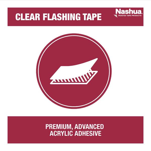 NASHUA 4 in. x 50 ft. Clear Acrylic Window and Door Flashing Tape
