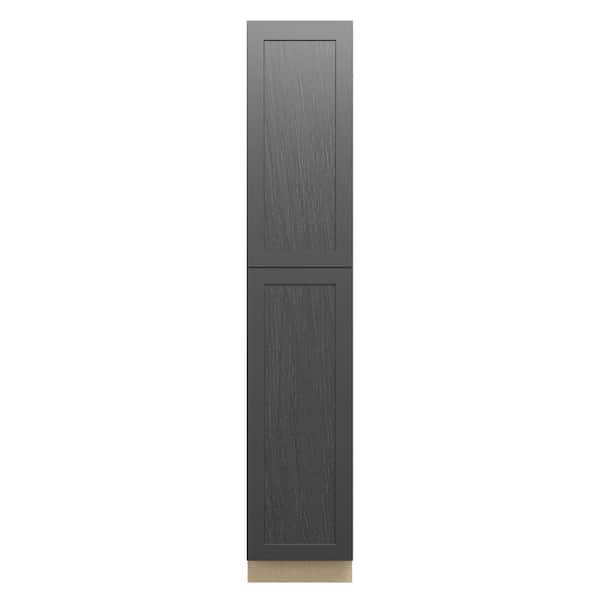 Jamestown Recessed 18 in. W x 96 in. H x 24 in. D in Espresso Plywood Assembled Pantry Cabinet
