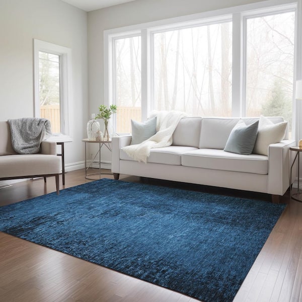 Addison Rugs Chantille ACN554 Navy 8 ft. x 10 ft. Machine Washable