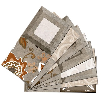 3 in. x 6 in. x 2mm Skinny Peel and Stick Glass Skin Wall Mosaic Tile (6 sq. ft. / set of 48)