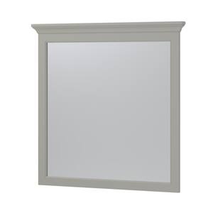32 in. W x 32 in. H Square Framed Wall Bathroom Vanity Mirror in Gray