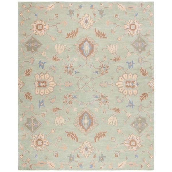 Wyndham 8 ft. x 10 ft. Light Green Abstract Floral Area Rug
