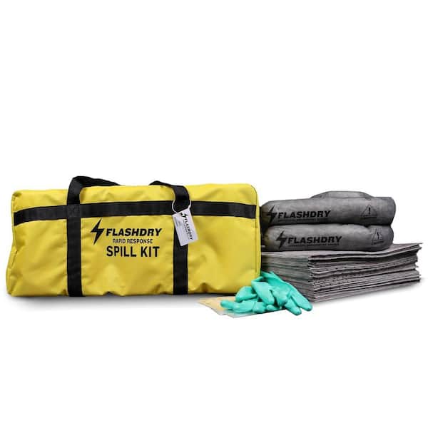 28"x10"x10" Portable Spill Absorber Kit with High-Absorbency Pads and Sorbent Socks for Industrial and Emergency Use