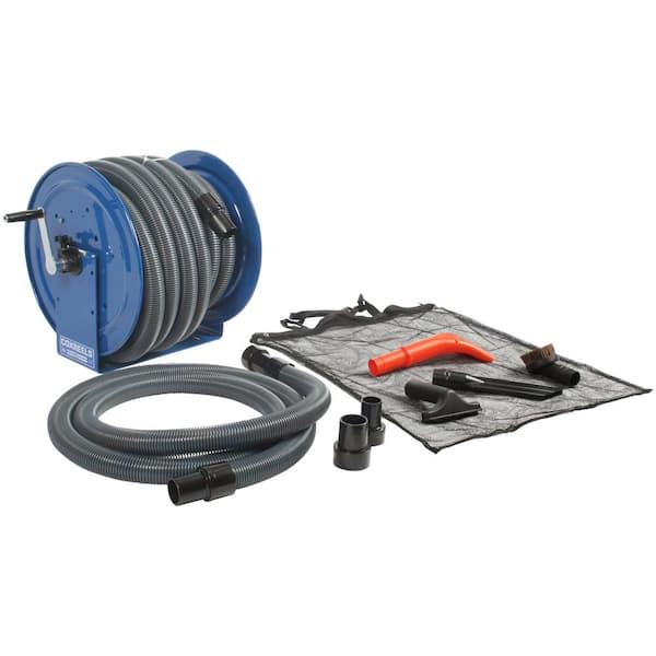 Cen-Tec Industrial Stainless Steel Hose Reel with Wet/Dry Vacuum Attachment  Kit 96986 - The Home Depot