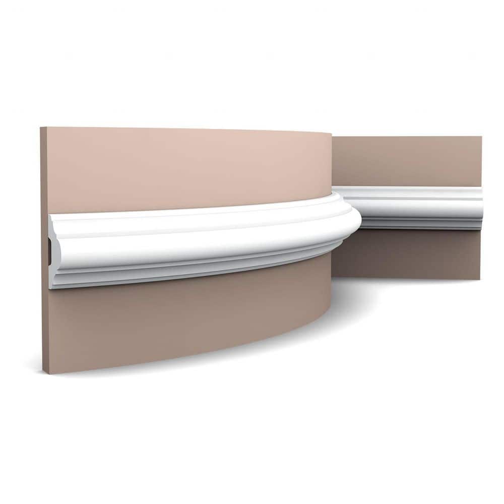 Primed White Flexible Polyurethane Crown Moulding, 78 inches