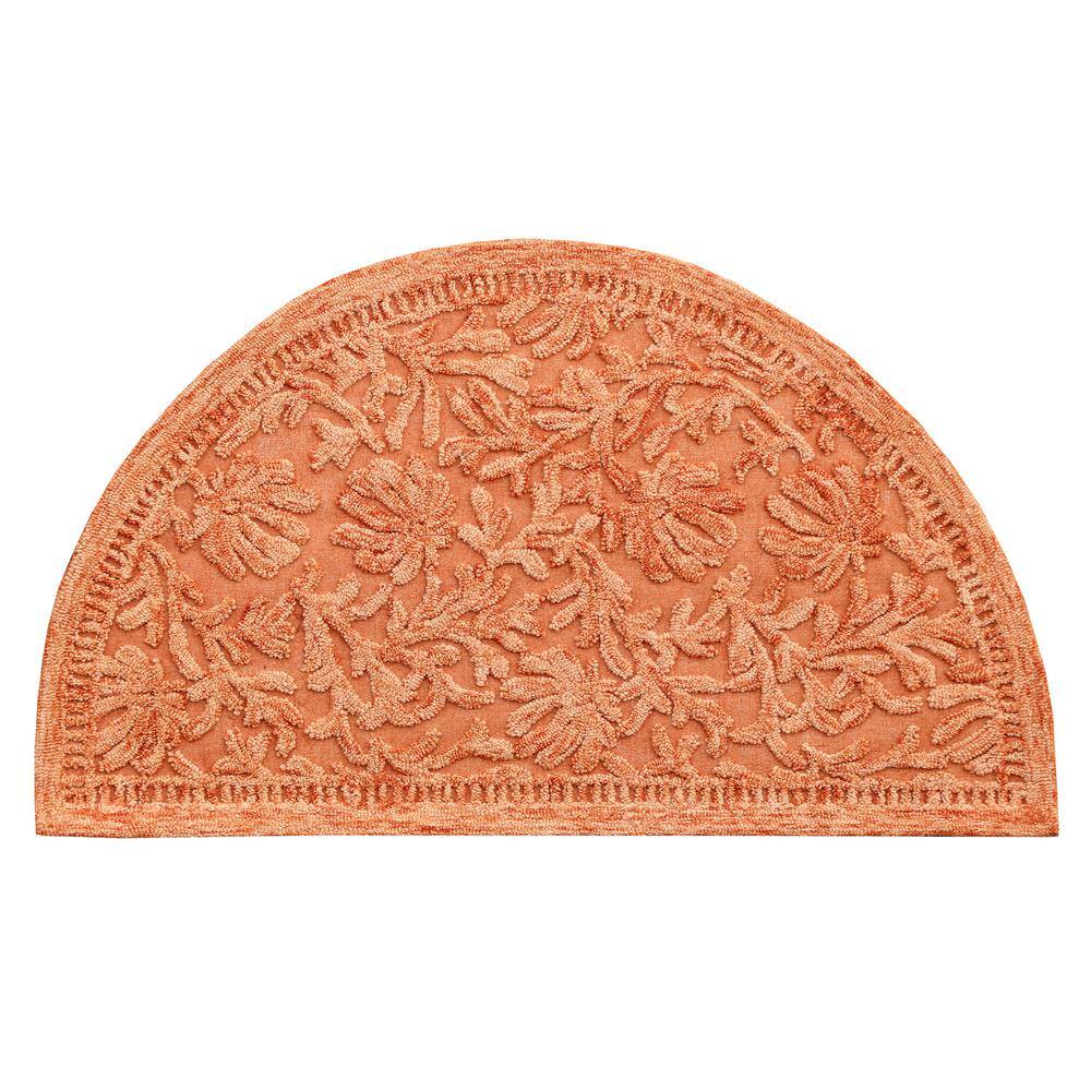 Bella Terracotta Orange 2 ft. 3 in. x 3 ft. 10 in. Eclectic Hand-Tufted Flo