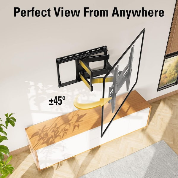Vrbgify Full Motion TV Wall Mount Bracket for 32 in.-65 in. TVs