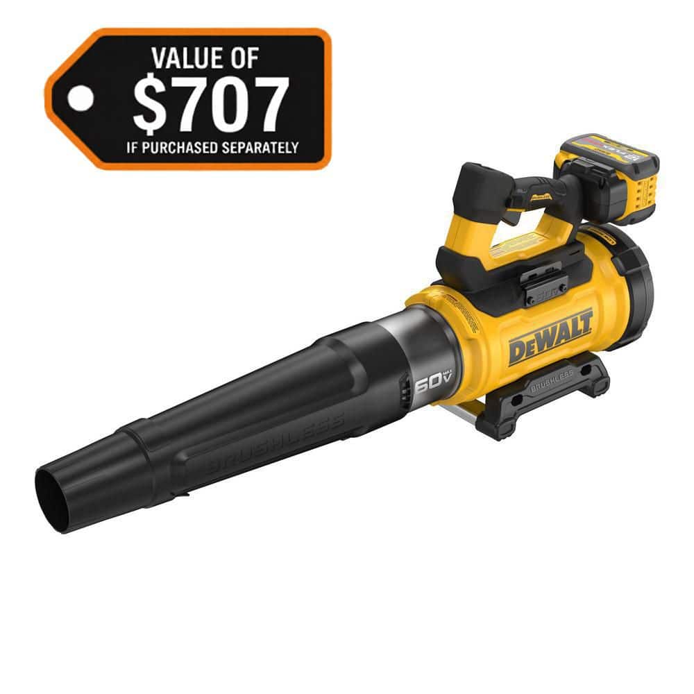 DEWALT FLEXVOLT 60V MAX 160 MPH 760 CFM Brushless Cordless Battery Powered Blower Kit w/ (1) FLEXVOLT 4 Ah Battery and Charger DCBL777Y1