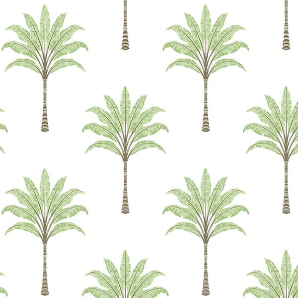 NextWall Green Tea Montgomery Palm Vinyl Peel and Stick Wallpaper Roll (30.75 sq. ft.)