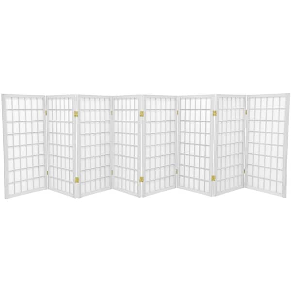 Oriental Furniture 3 ft. White 8-Panel Room Divider