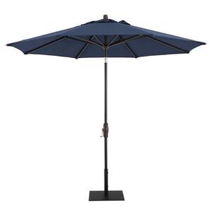 9 ft. Aluminum Market Twist Tilt Patio Umbrella in Sunbrella Spectrum Indigo