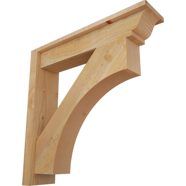 Ekena Millwork 6 in. x 26 in. x 26 in. Douglas Fir Westlake Traditional Rough Sawn Outlooker