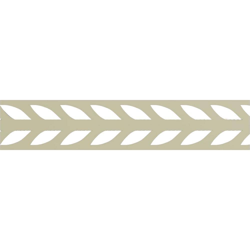 Monique 12" Primed Gray Polyurethane Pierced Panel Moulding