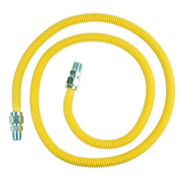 BrassCraft ProCoat 1/2 in. MIP x 1/2 in. MIP x 72 in. Stainless Steel Gas Connector 5/8 in. O.D. (86,000 BTU)