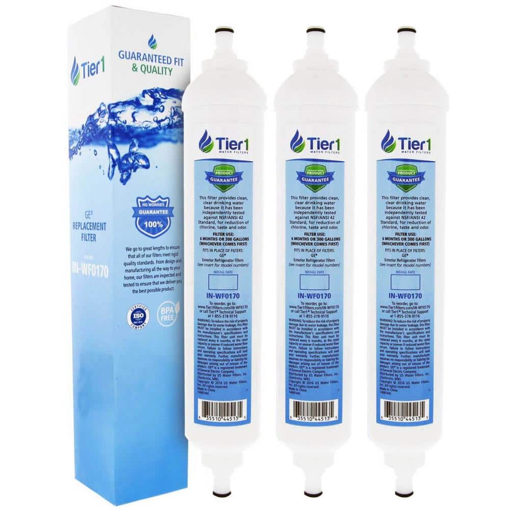 Tier1 In-Line Refrigerator Water Filter GXRTQR 3-Pack | in WF0170 3 Pack