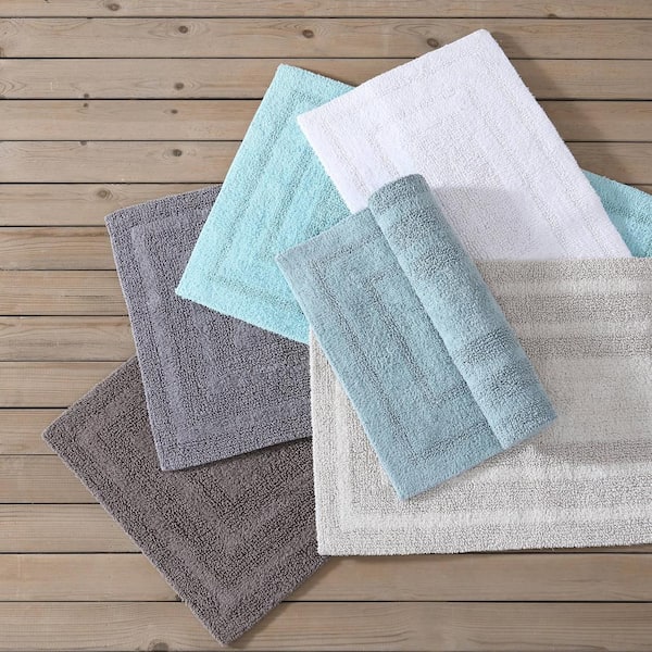 A1 Home Collections A1HC Feather Touch Quick Dry 20 in. x 33 in. Sharkskin  Grey Solid 100% Organic Cotton 900 GSM Rectangle Bath Mat A1HCBM-GreyNW -  The Home Depot