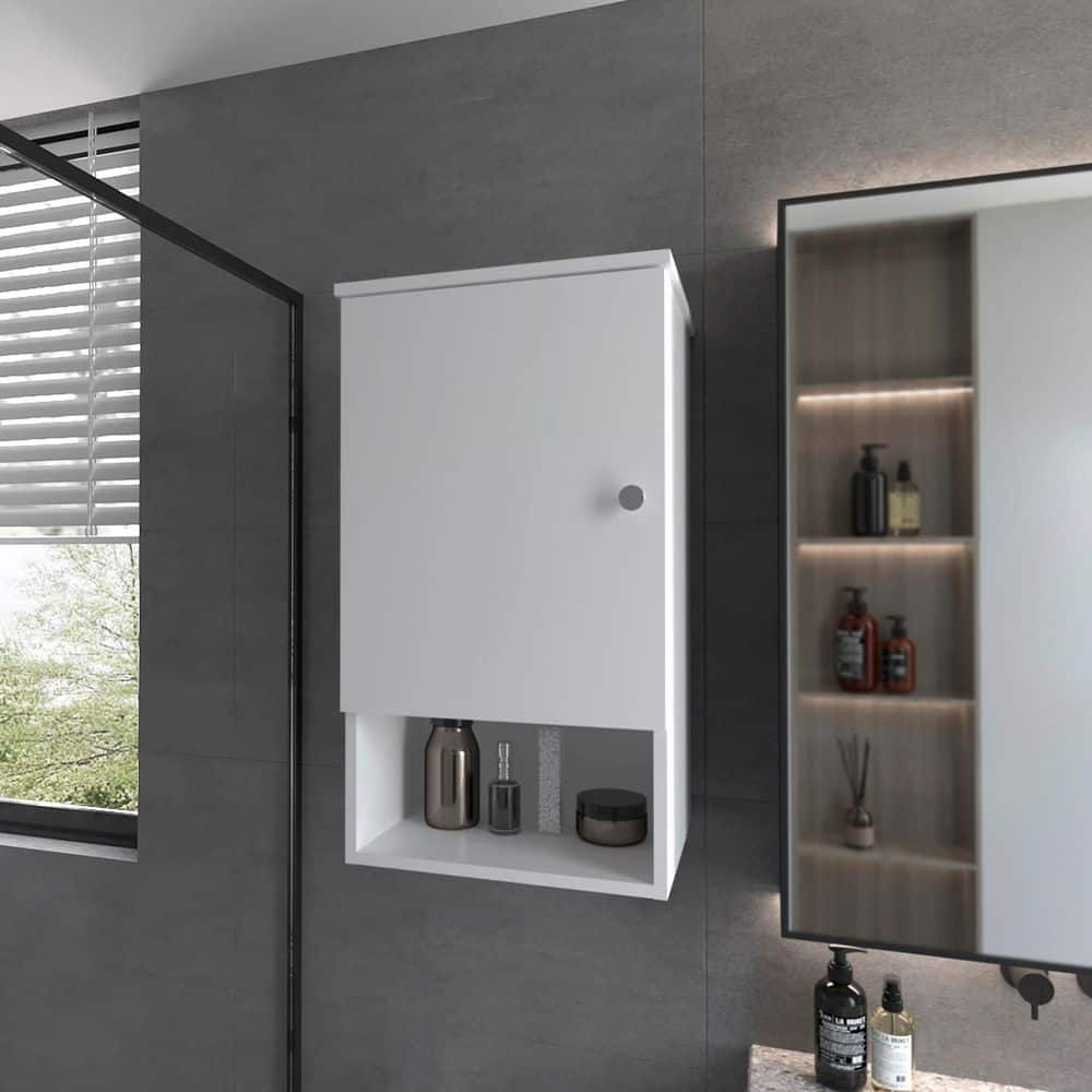 16.2 in. W x 28.6 in. H Rectangular White Melamine Surface Mount Medicine Cabinet without Mirror price history on PriceWatchPro
